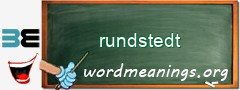 WordMeaning blackboard for rundstedt